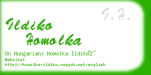 ildiko homolka business card